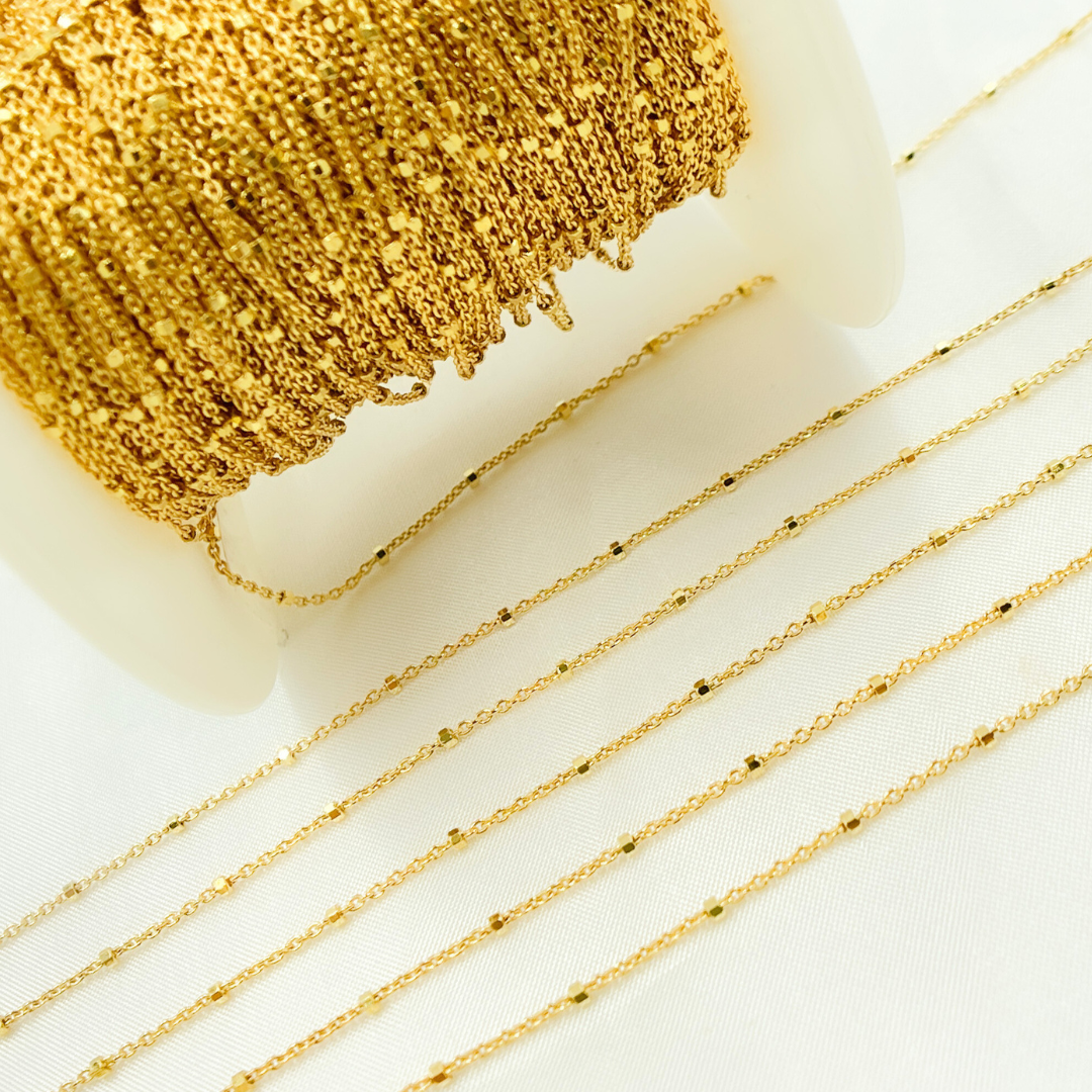 Jewels & Chains - Vente Collier maille et chaîne - Z36GP. Chaîne à maillons cubiques en argent sterling 925 plaqué or3