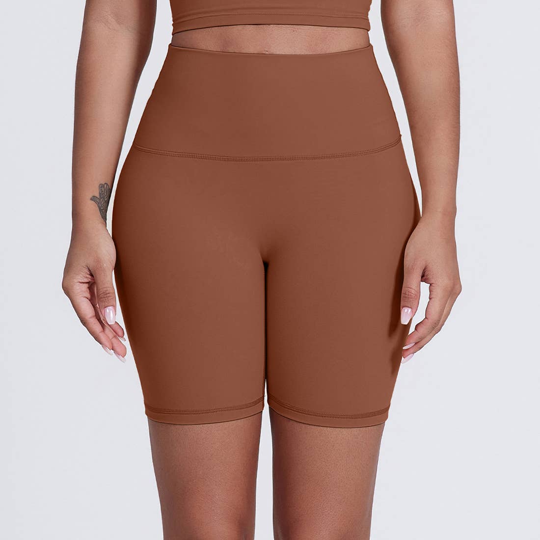 Sodalemon - Wholesale Athletic Shorts - Women's - Womne No Front Seam Yoga Sport Shorts1