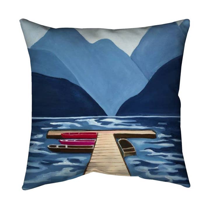 Kustblå Marin Kuddfodral - Sjö, Kaj & Berg Dekor för wholesale av BEGIN HOME DECOR