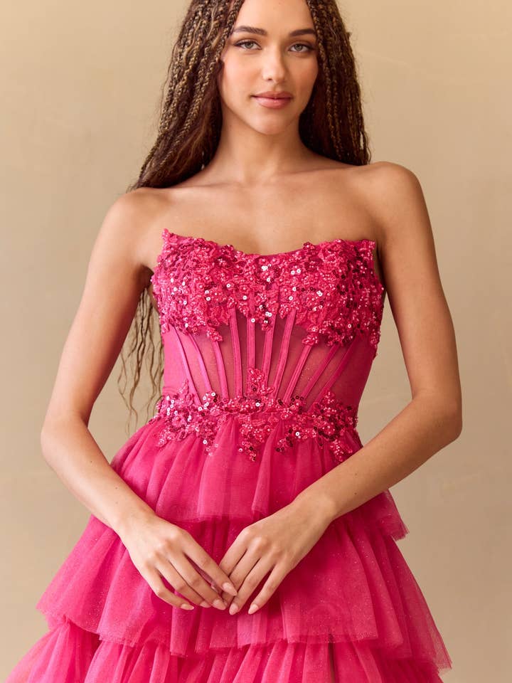 LA Merchandise - Wholesale Gown - Women's - Formal Dress Sweetheart Beaded Sequin Prom Gown By LAA90535