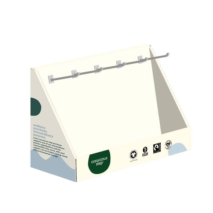 Conscious Step - Wholesale Retailer Display - Accessories - One Sided Shelf Display0
