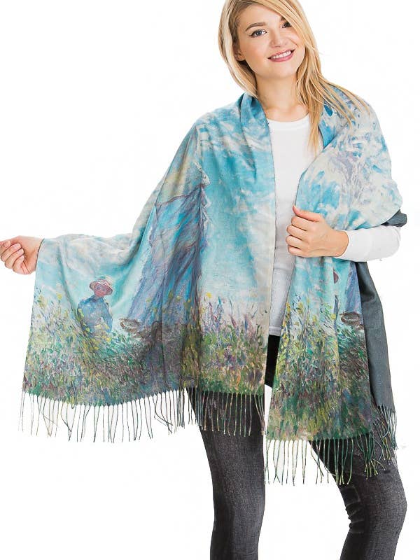 Woman With A Parasol Madame Monet Shawl for wholesale by Cap Zone