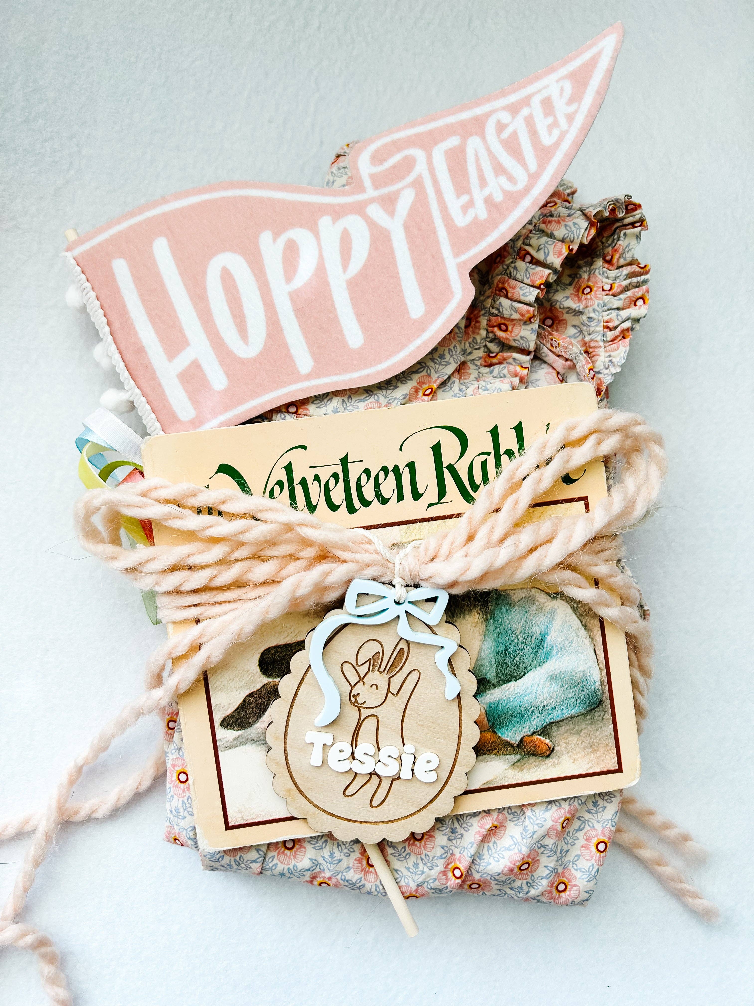 Hoppy Easter Pennant Flag for wholesale by Goldie Letter Company