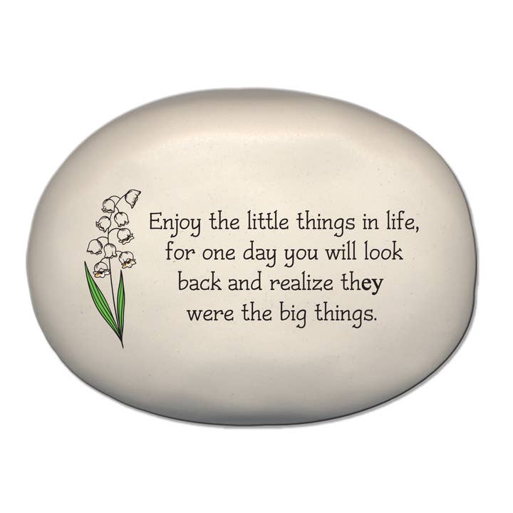 Life Rock: "Enjoy the little things in life..." for wholesale by August Ceramics