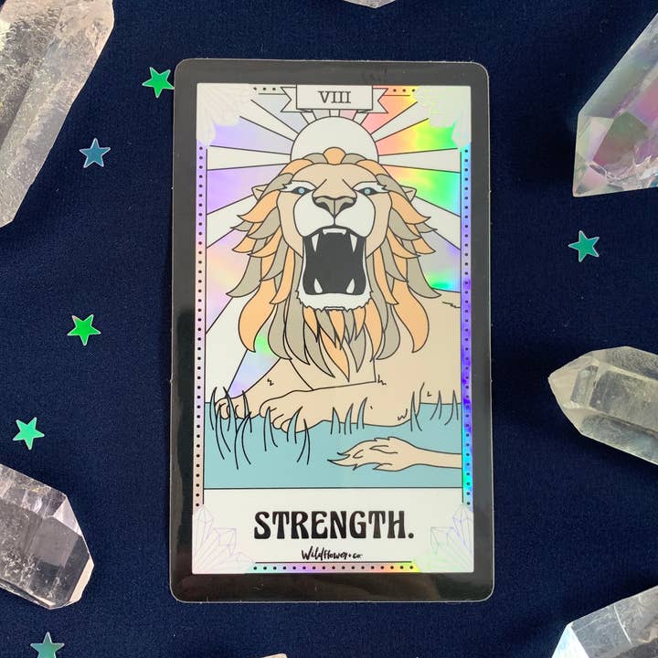 Wildflower + Co. - Wholesale Sticker - Tarot Card Sticker - Strength0