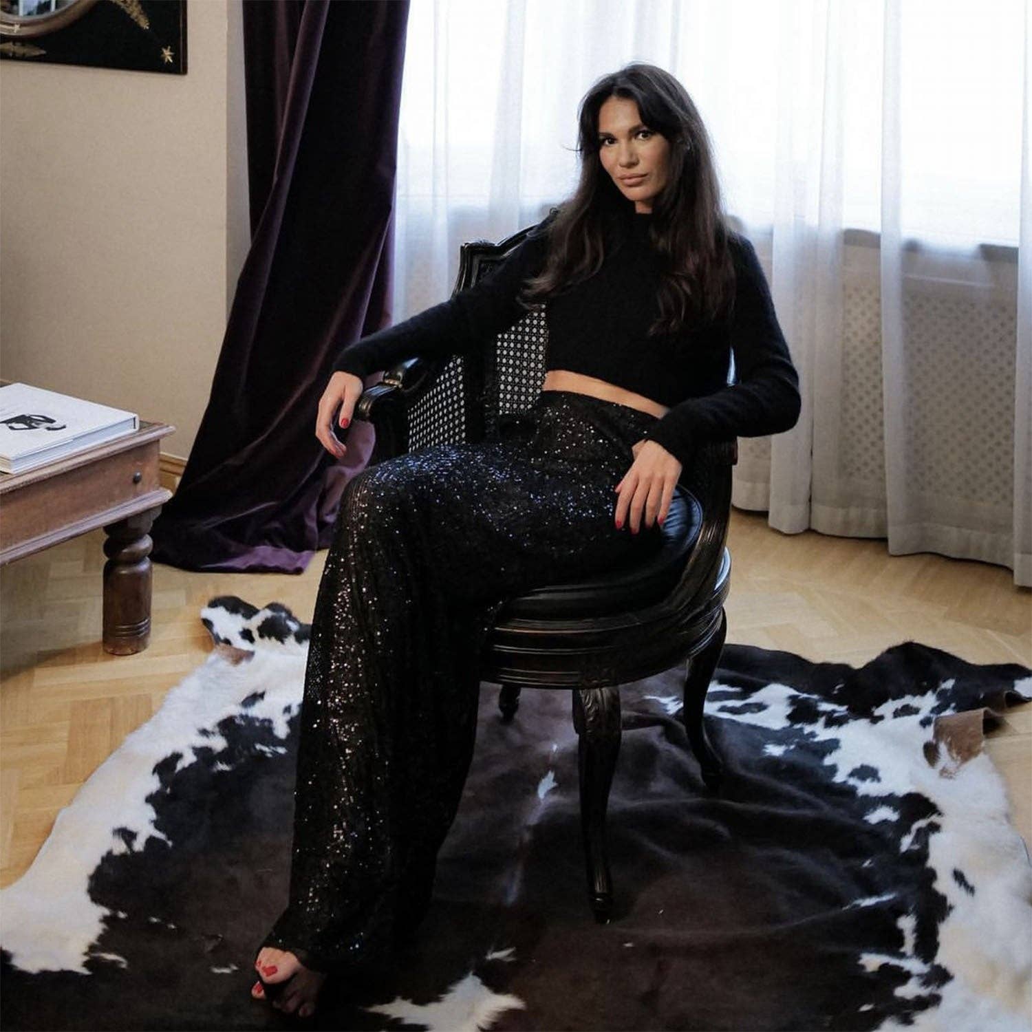 Sweetkama - Vente Jupe – femme - Jupe longue pailletée à sequins pour femme 210771