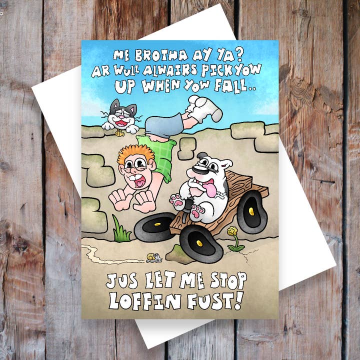 Frérot Ay Ya ? Carte d'anniversaire pour la vente par Black Country Cards