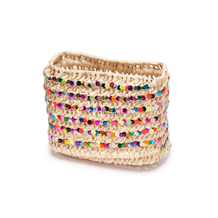 Cesto de vime, cesto de palma marroquina, caixa de rattan por atacado de ZocoChic