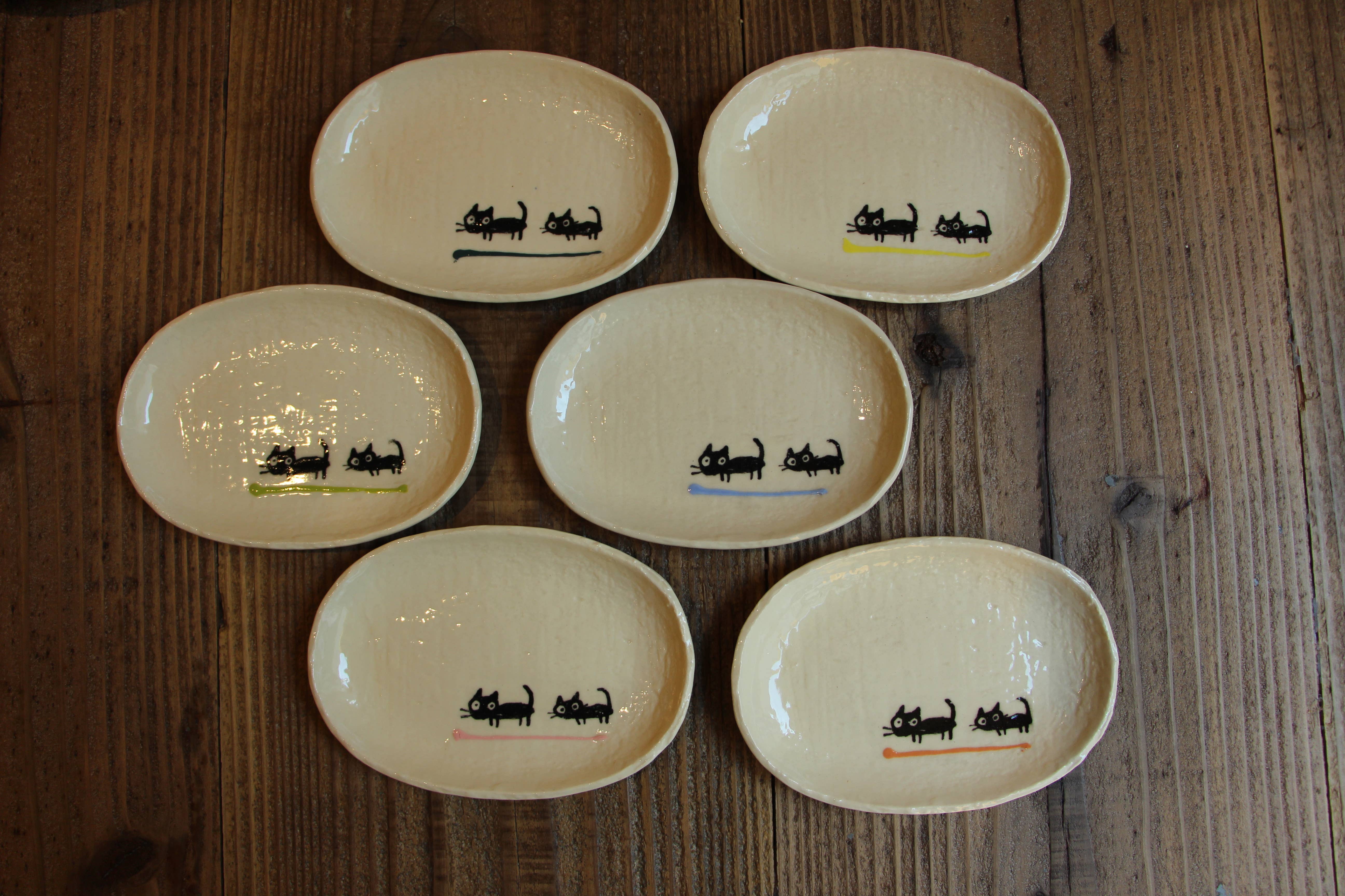 Japacolle — Japan Collections | See Latest News in "About" – Großhandel Essteller – Kind & Baby – Souen ovale Platte S mit Katzenmotiv12