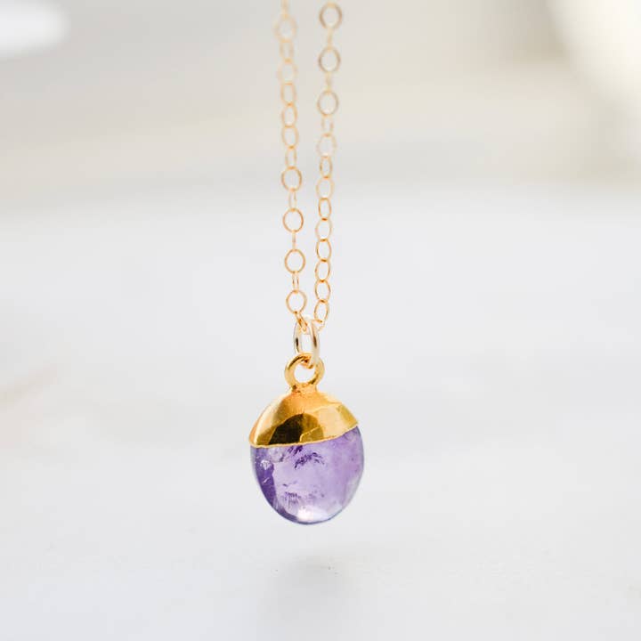 Violetta-halsband: ametist för wholesale av GEMNIA