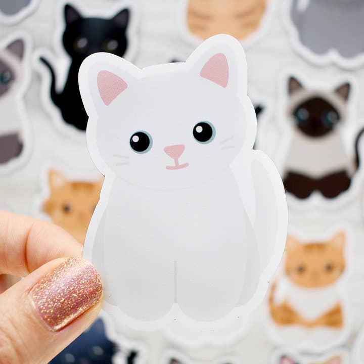 Chester and Pearl – Großhandel Magnete – Sieht aus wie meine Katze! Weißer Katzenmagnet0