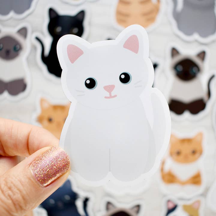 Chester and Pearl - Wholesale Magnet - Looks Like My Cat! White cat magnet