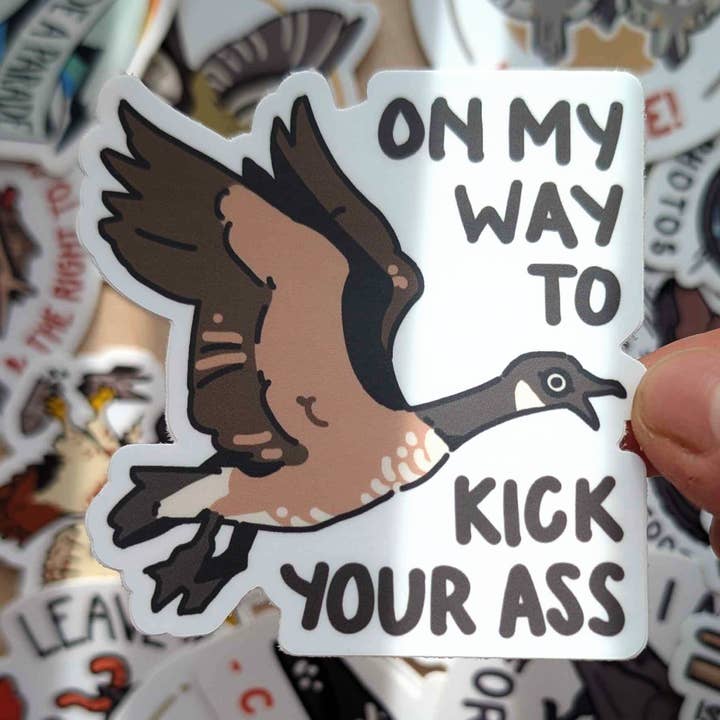 Kick Your Ass Sticker for wholesale by weneedtogooutside