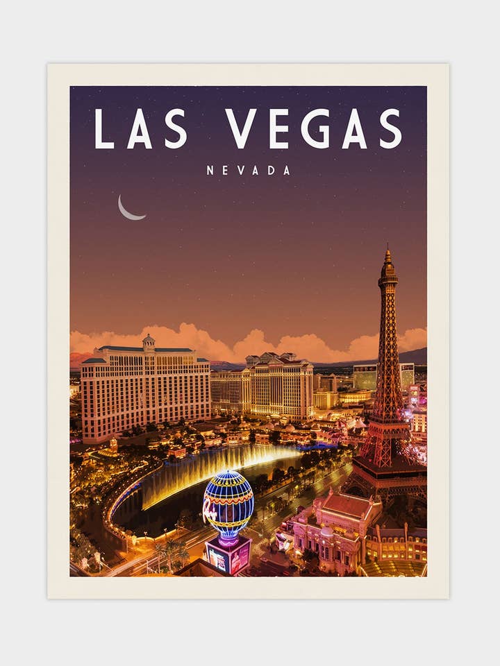 Las Vegas, Nevada - Vintage Travel Print por atacado de Vintaprints