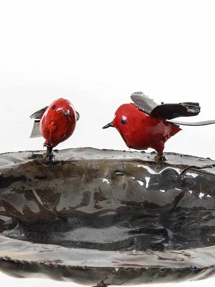 METALEN SCHUIM VAN 3 ROBIN PLATE BOWL PETFEEDER voor wholesale door Zimba-Arts