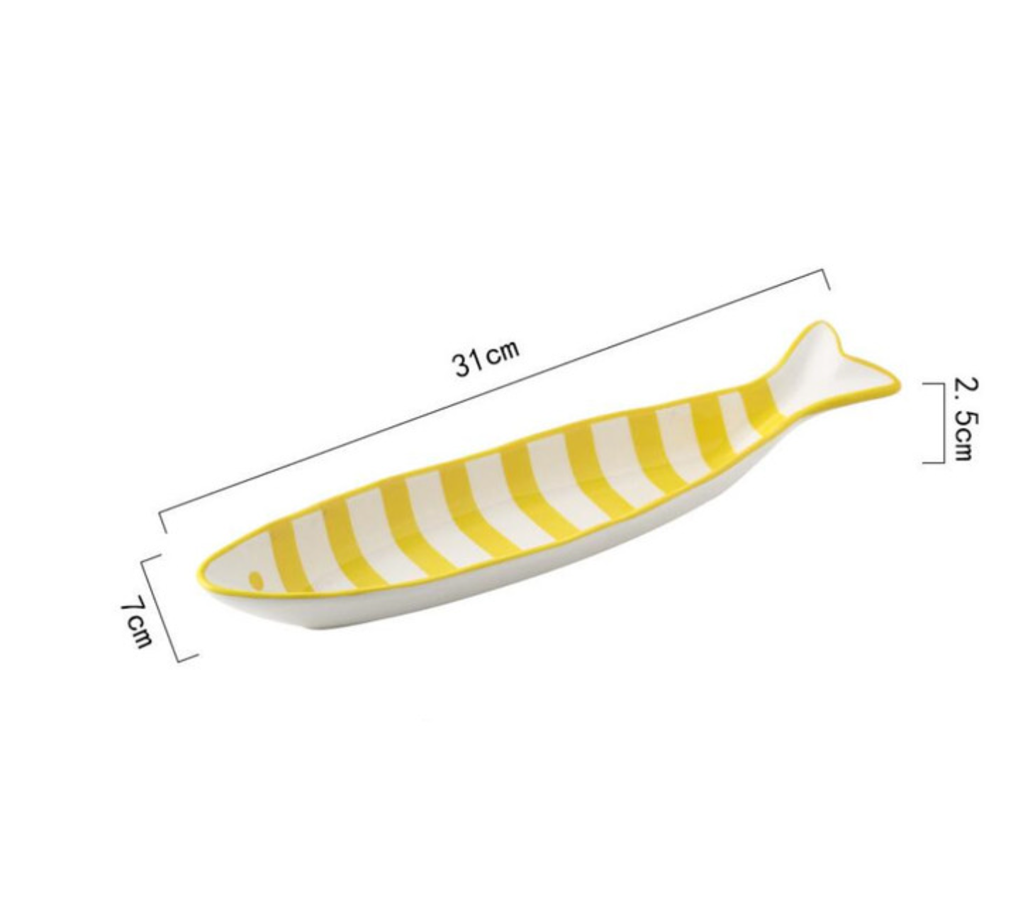 Homerely (We Cover All Import Duties) - Wholesale Borden - Met de hand bedrukt keramisch bord in visvorm2