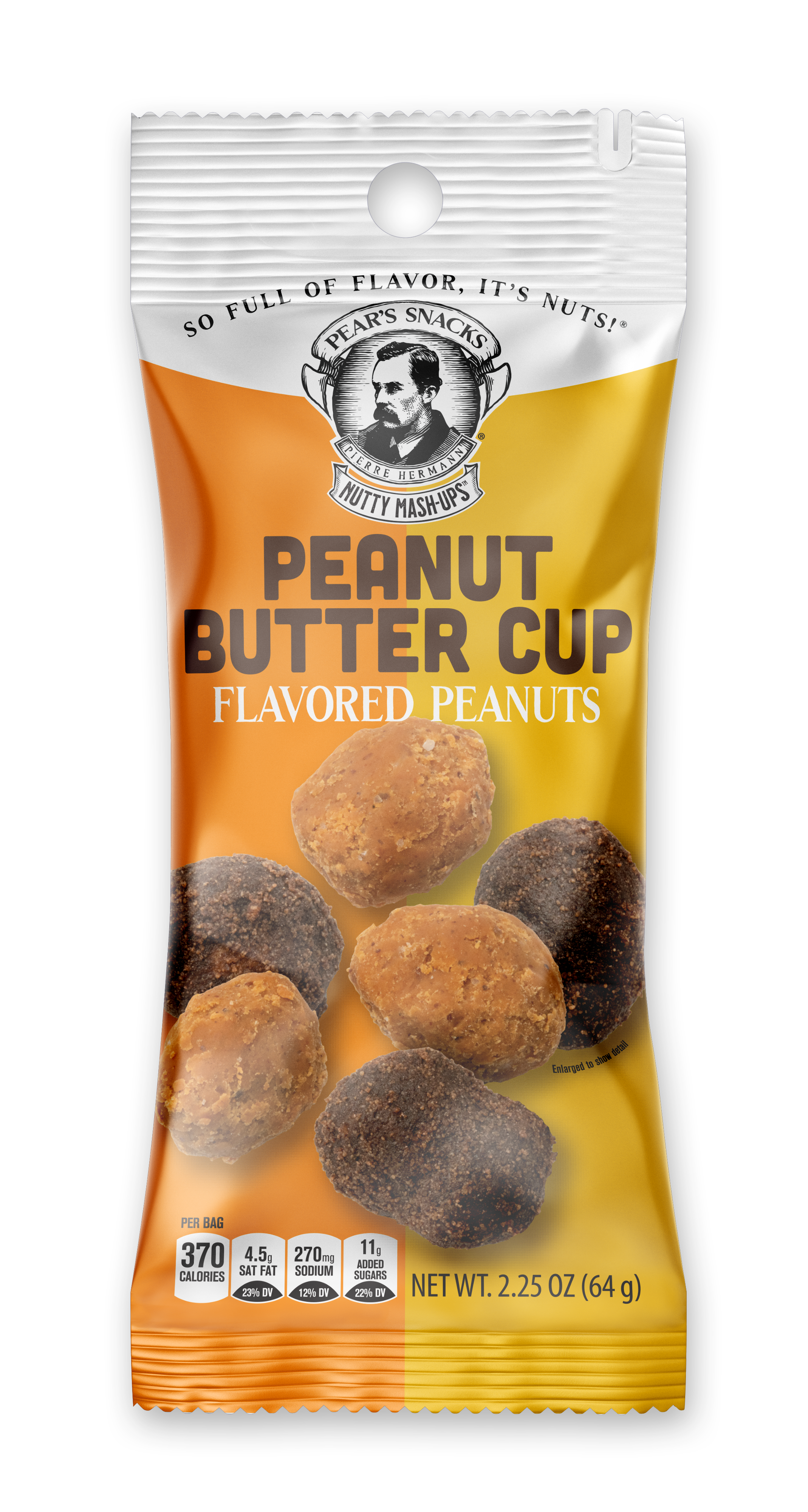 Pear's Snacks - Wholesale Nuts - Peanut Butter Cup Peanuts - Caddy (2.25oz x 12)1