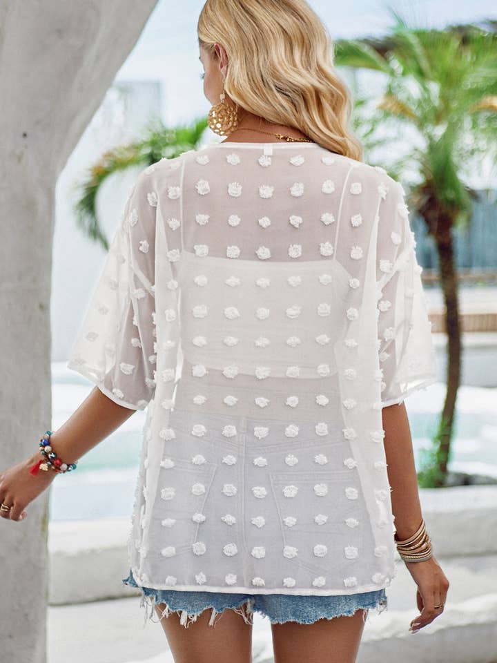 NINEXIS - Wholesale Blouse - Women's - CWTBLS1149_SUMMER CASUAL HAIRBALL THIN CARDIGAN TOP