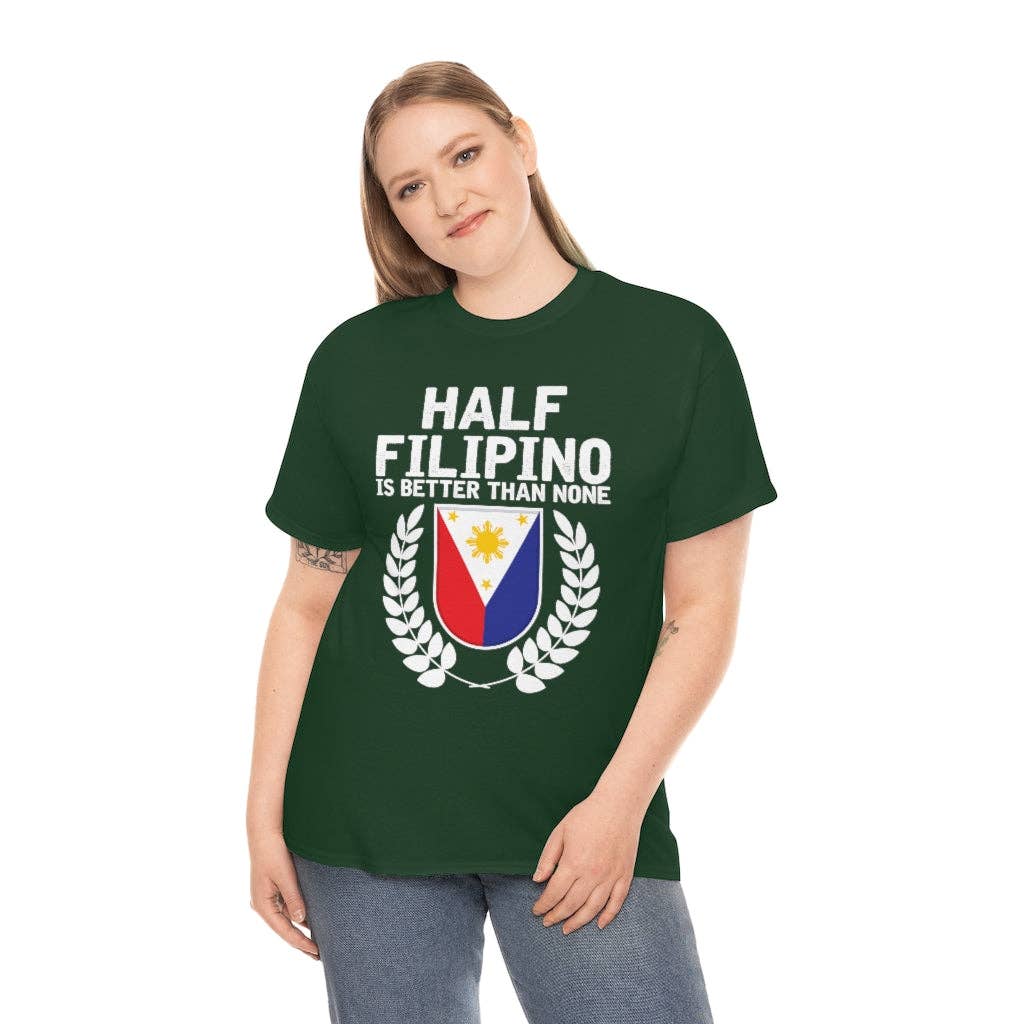 Teegarb LLC - Vendita all'ingrosso Maglietta serigrafata - Donna - Novità: mezzo filippino è meglio di niente, amante del Pinoy Pride, esilarante slang filippino, entusiasta del nazionalismo25