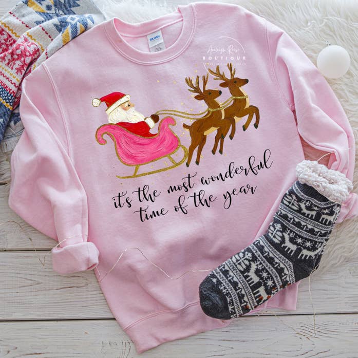 Trendy Chic Apparel LLC - Wholesale Graphic Sweatshirt - Women's - Santa Sleigh Sweatshirts & T-Shirts 1
