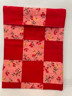 Mama Cees Creations - Venta al por mayor Bolsa/envoltorio de alimentos - Bolsa de patatas para microondas a cuadros roja con flores0