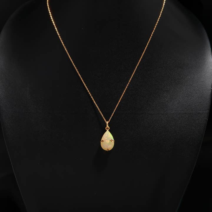 Ethiopian Opal faceted Pendent for wholesale by K D Jewels