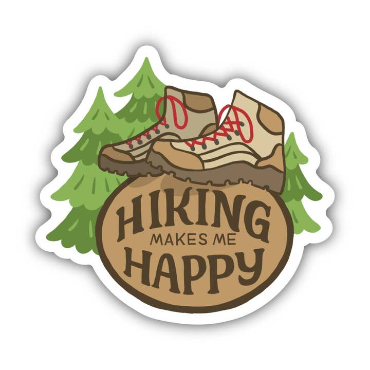 Big Moods - Wholesale Sticker - Hiking Makes Me Happy Sticker