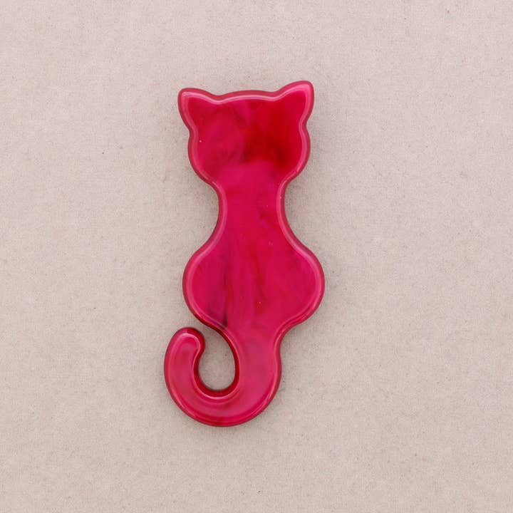 Sonata – wholesale Snap jewellery – Resin Cat Brooch6