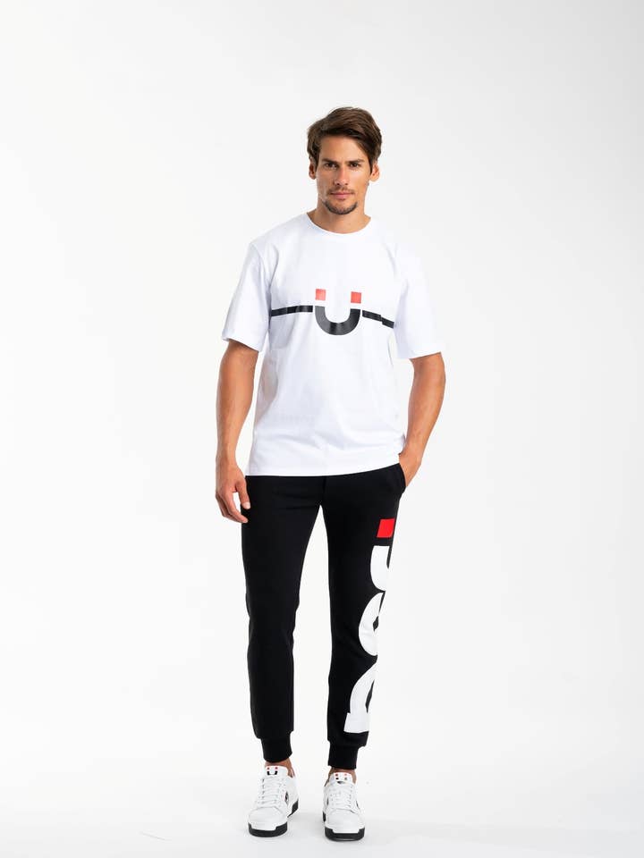 DSG - Vendita all'ingrosso Pantaloni sportivi/da jogging loungewear - Uomo - PANTALONE DSG JOGGER BLACK/WHITERED0