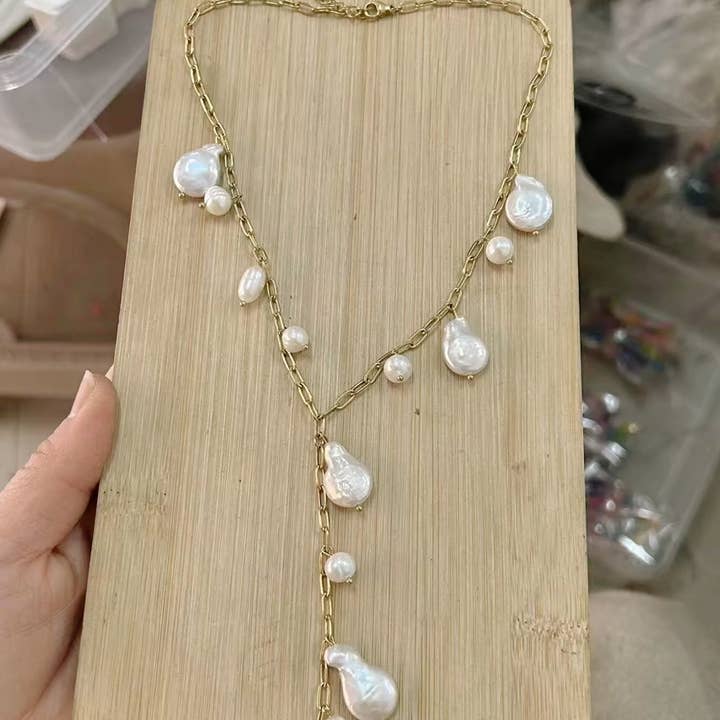 Perlentropfen-Halskette für den Großhandel von Hoo Hoops