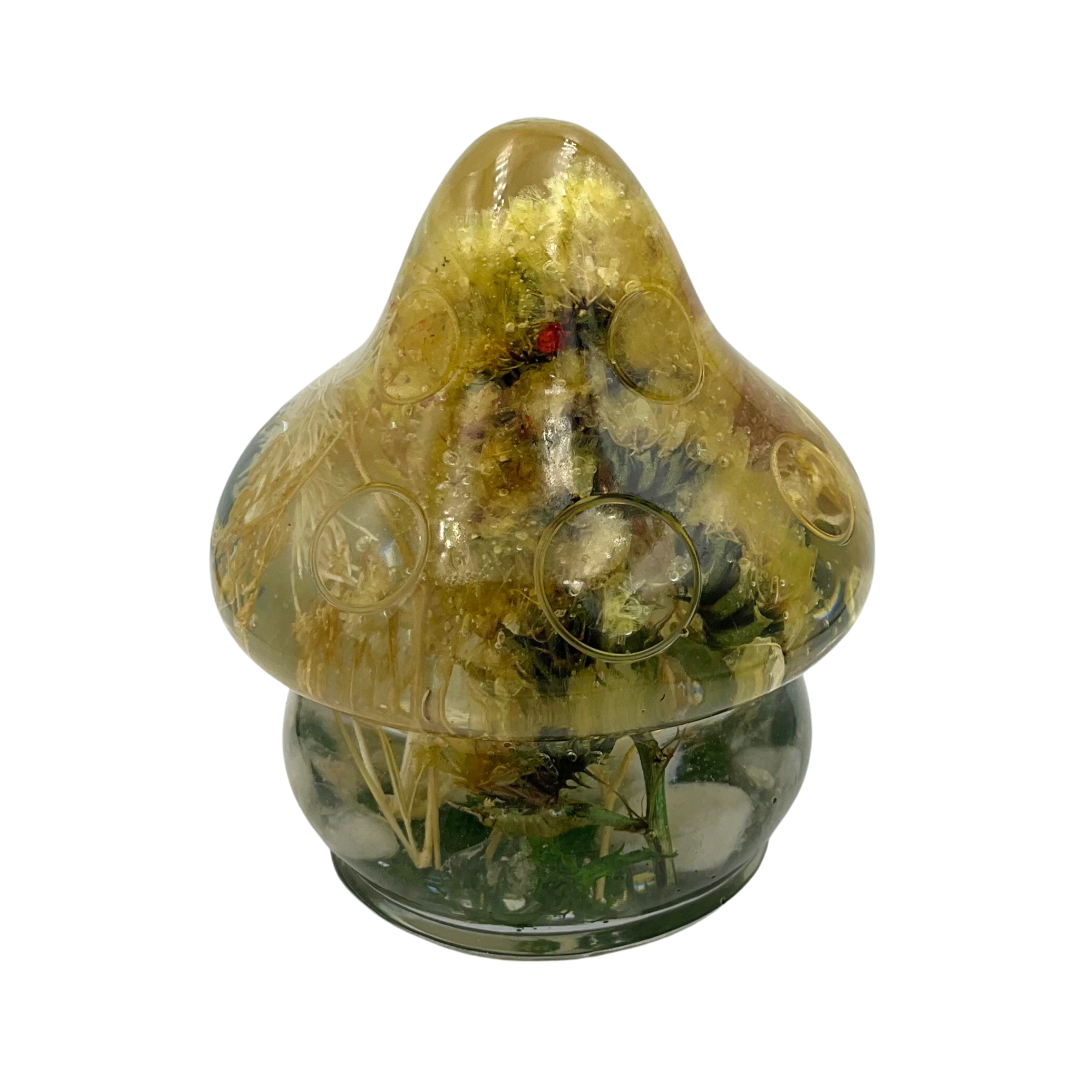 Seriously Perfect Finds, LLC - Vente Figurine décorative - Grande figurine de champignon avec cristaux de citrine1