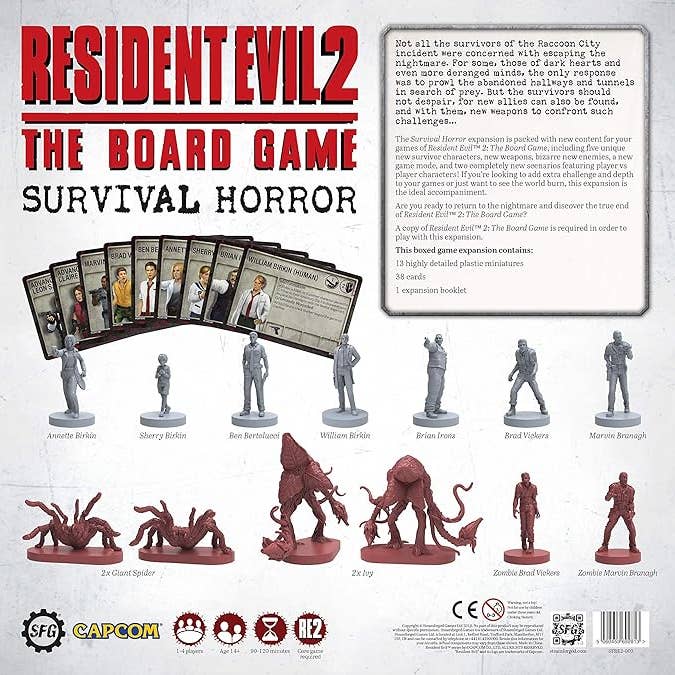 QMDirect - Wholesale Board Game - Resident Evil 2: The Board Game - Survival Horror Expansion