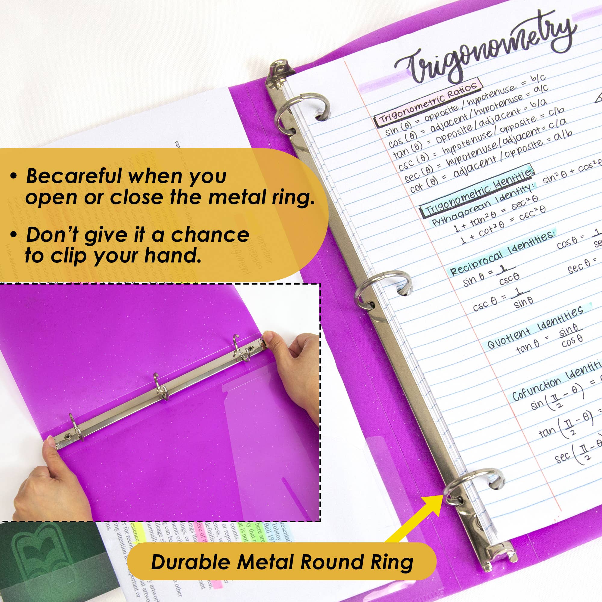 BAZIC Products - Wholesale Binder - 1" Glitter Poly 3-Ring Binder w/ Pocket5