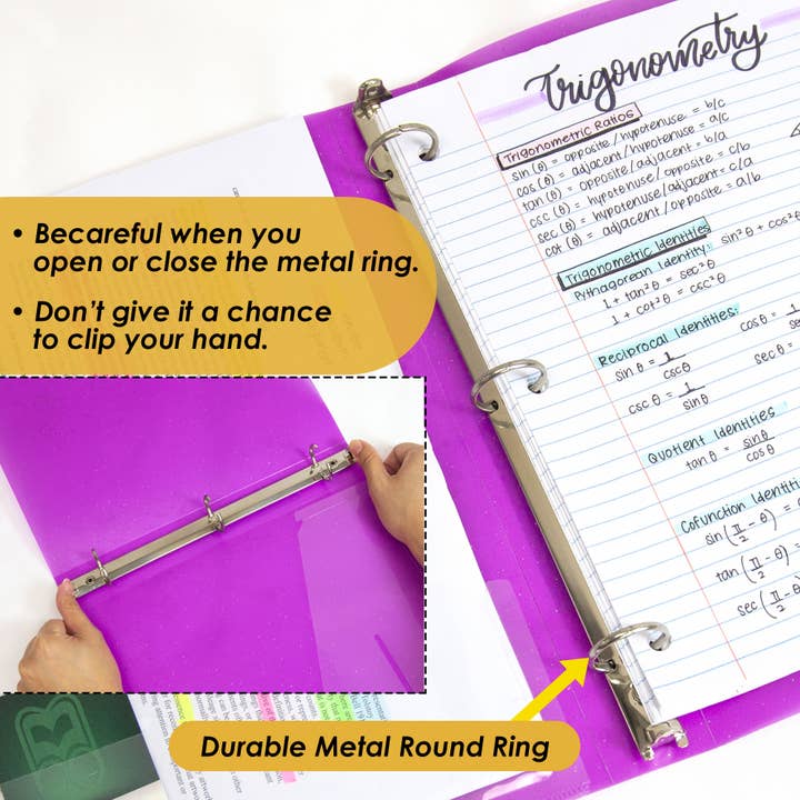 BAZIC Products - Wholesale Binder - 1" Glitter Poly 3-Ring Binder w/ Pocket5