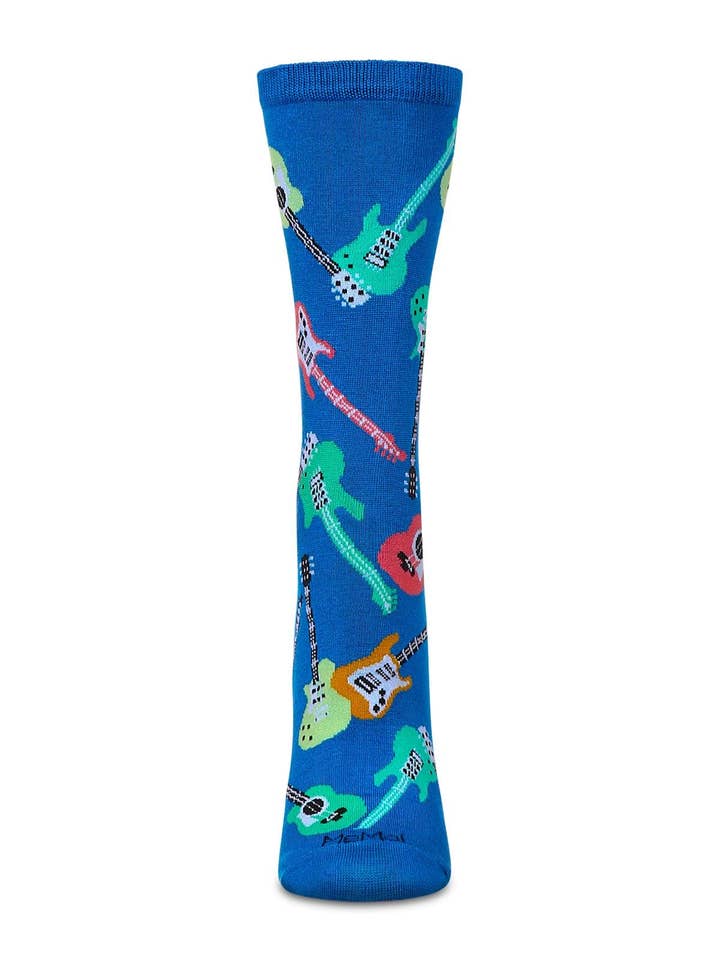 Celestial Women's Guitars Rayon From Bamboo Crew Socks for wholesale on Faire1