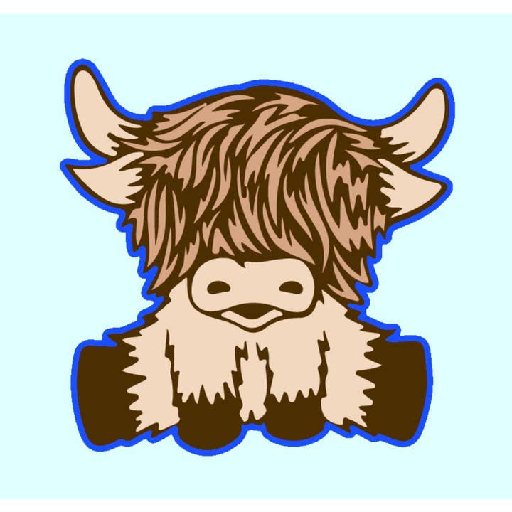 Emporte-pièce Vache des Highlands pour la vente par Layered Creations LLC