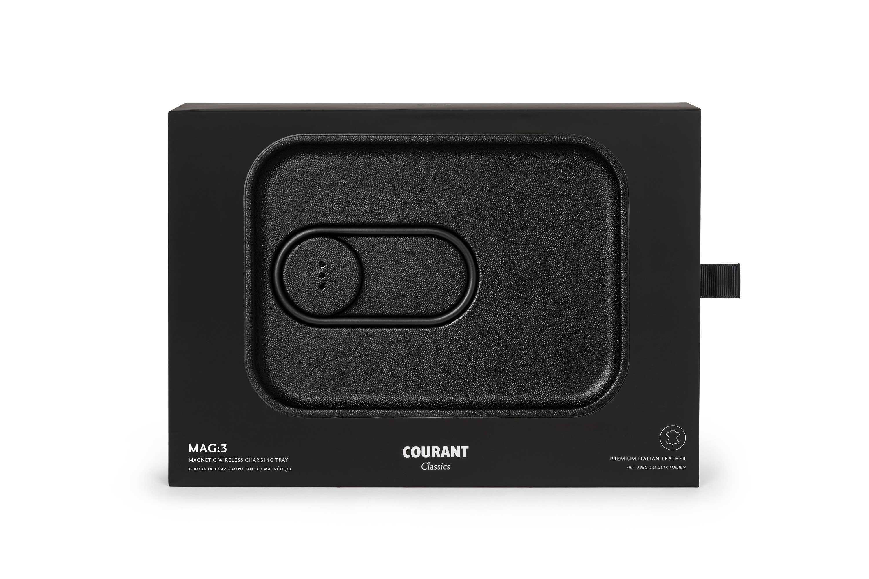 Courant – wholesale Telefondockningsstation och stativ – MAG:3 -Classics Läder Trådlös Dubbel Laddningsfack (Magnetisk)1