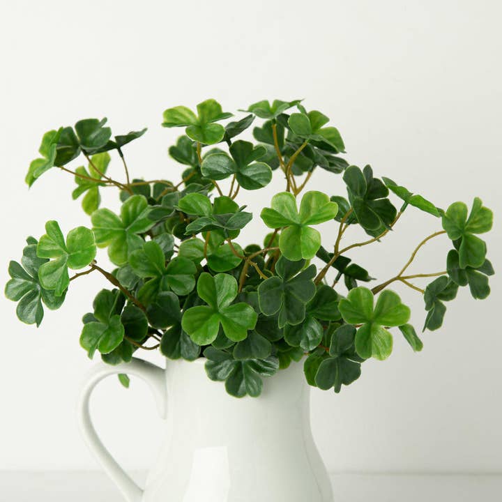 Factory Direct Craft - Vente Décoration pour cake/cupcake - Buisson de fleurs trèfle de la Saint-Patrick de 11" résistant aux intempéries