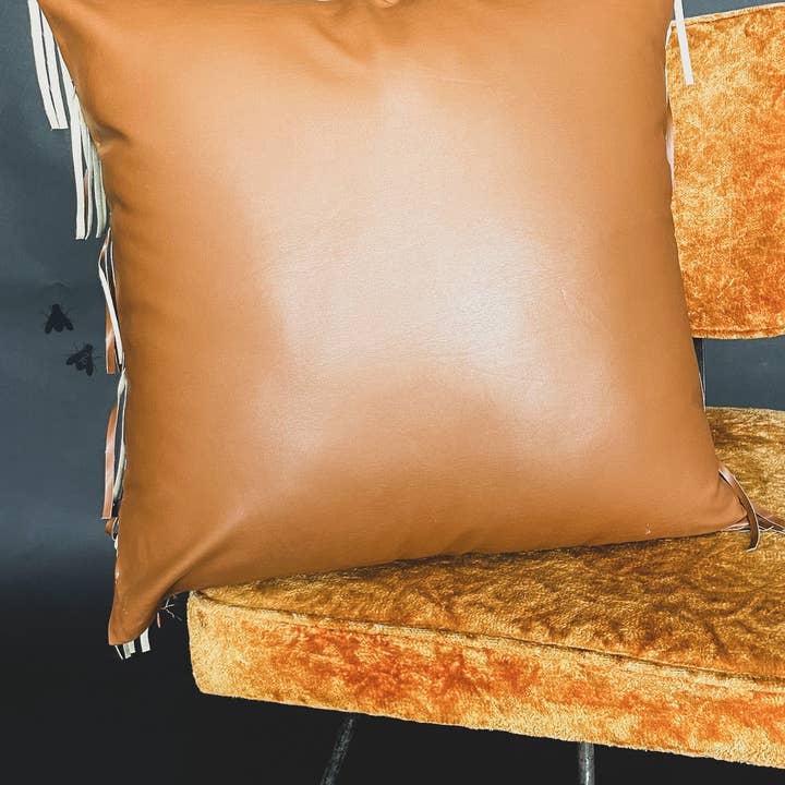 2 Fly Co - Wholesale Throw/Decorative Pillow - FRINGE FLAIR * SADDLE1