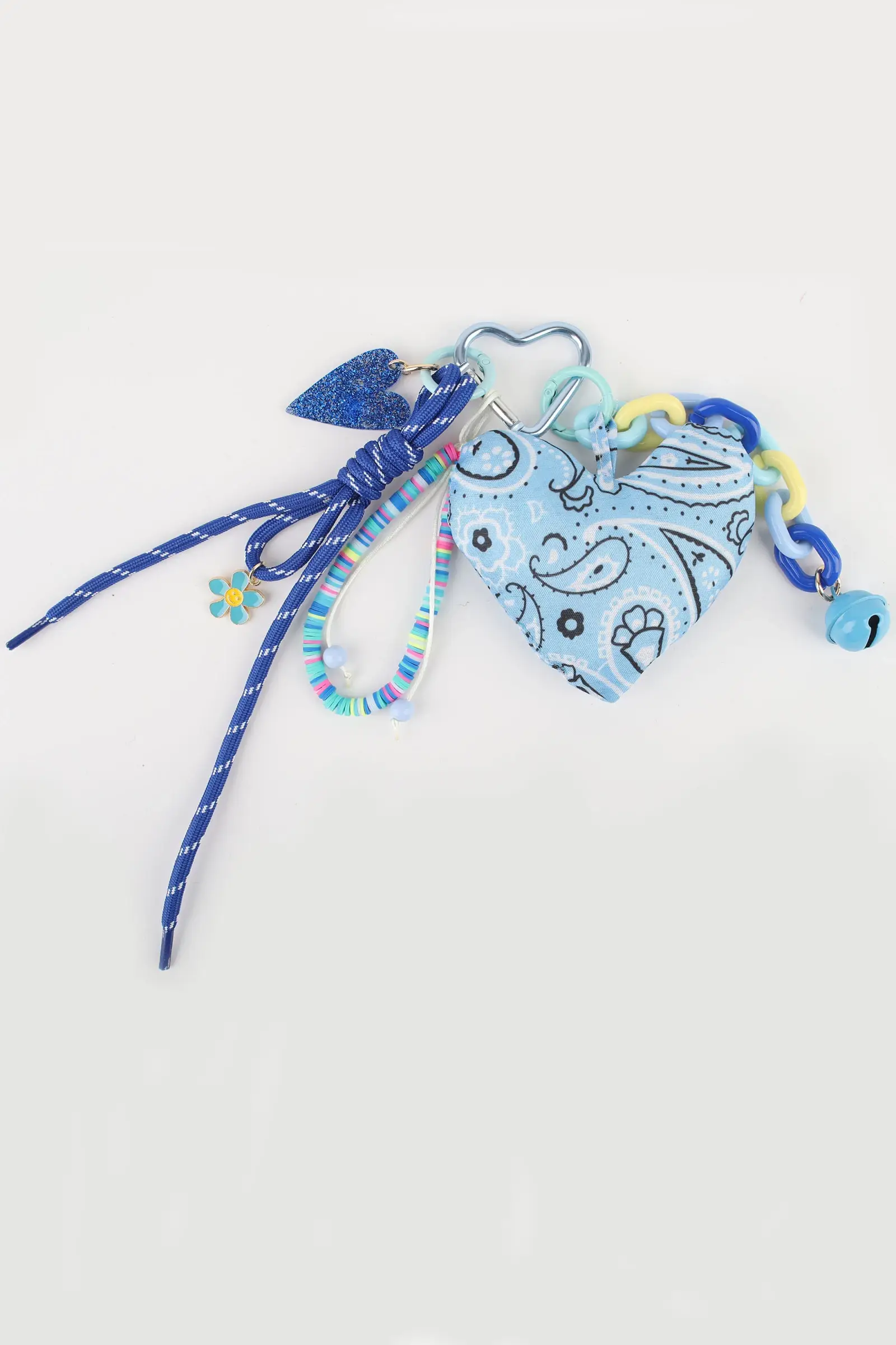 PHANIE MODE - Wholesale Keychain - Women's - Keychain Fantasies Grigri Bandanas In Heart P-0031