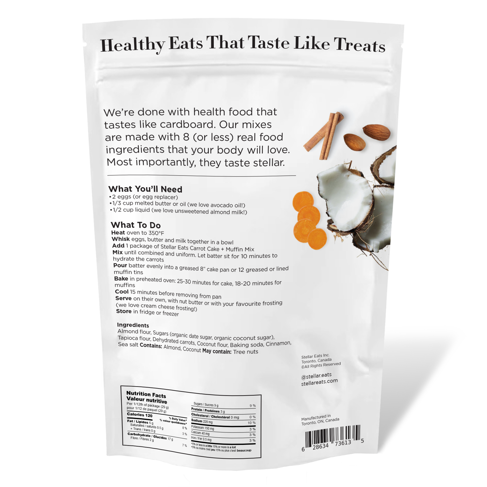 Stellar Eats - Wholesale Cake Mix - Carrot Cake + Muffin Mix1