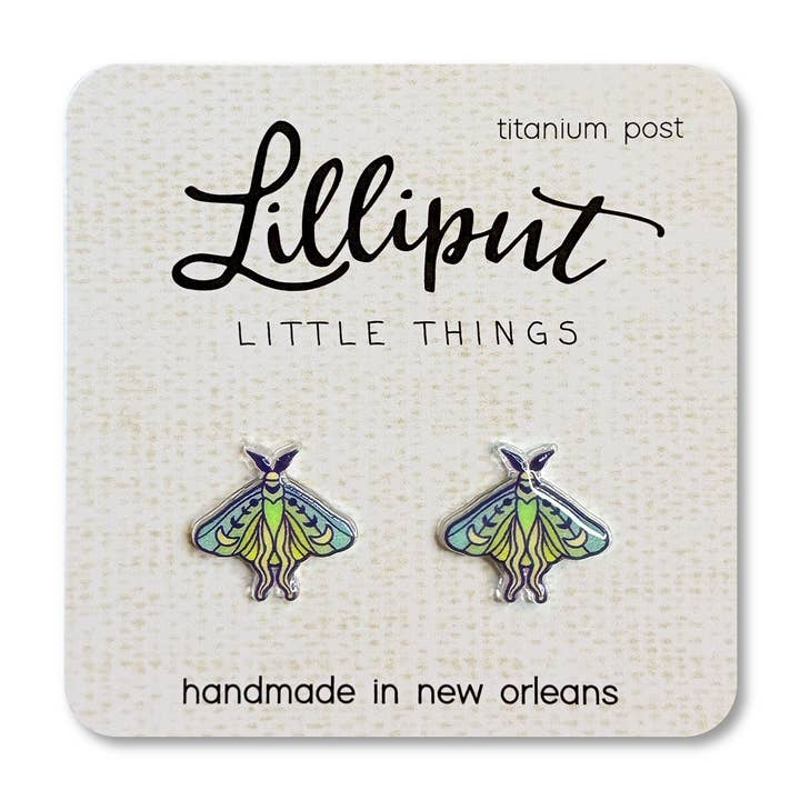 Lilliput Little Things - Wholesale Stud/Post Earrings - Luna Moth Earrings0