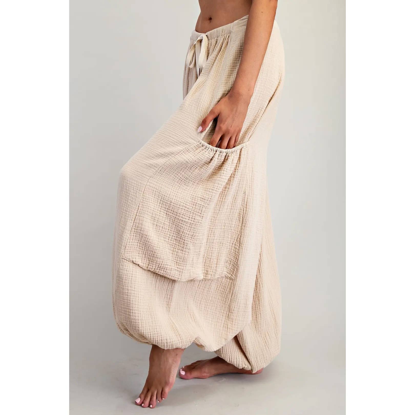 STYLE USA - Wholesale Pants - Women's - NEW Balloon Leg Cotton Gauze Pants10