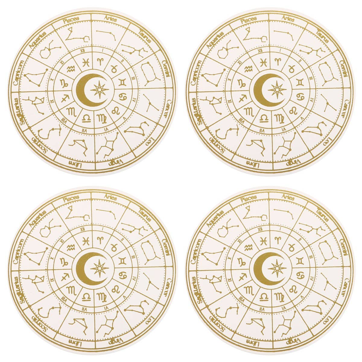 Something Different Wholesale - Wholesale Coasters - Astrology Wheel Coaster Set1