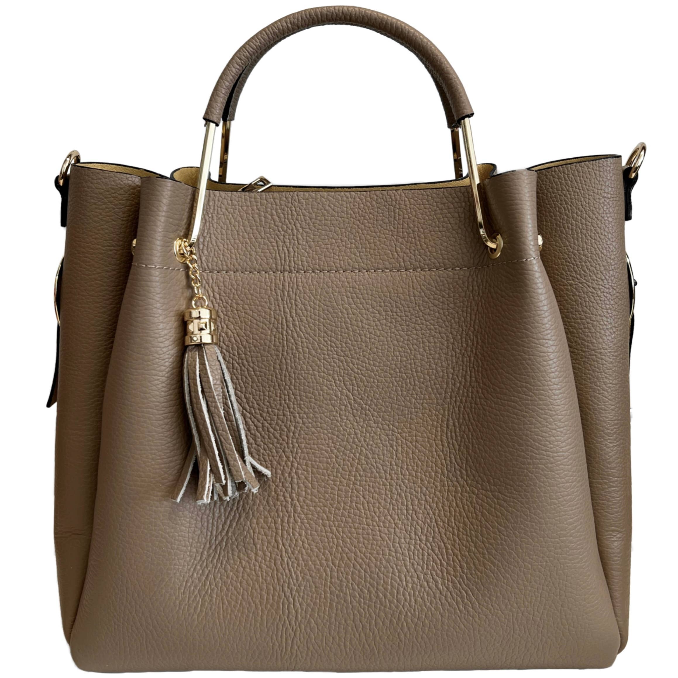 MODARNO – wholesale Top handle bag – women's – Modarno Women's Bucket Bag in Genuine Leather + Inner Bag mo26