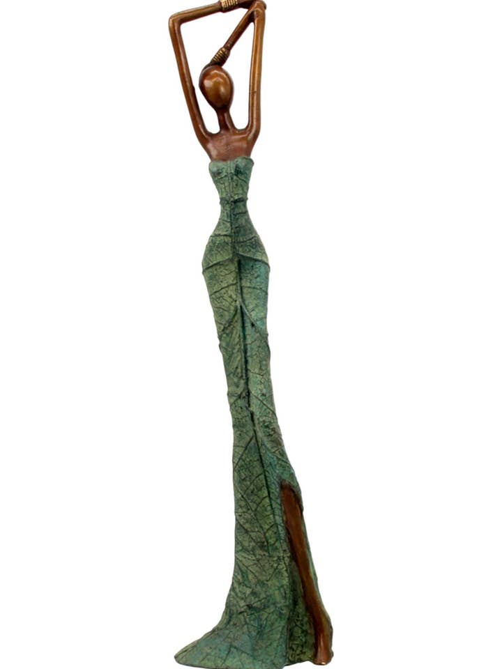 Bronze Issouf 55 cm green No. 7 for wholesale by Lafi Bala