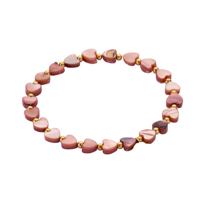 Natural Stone Heart Bracelet for wholesale by Sansira Jewelry