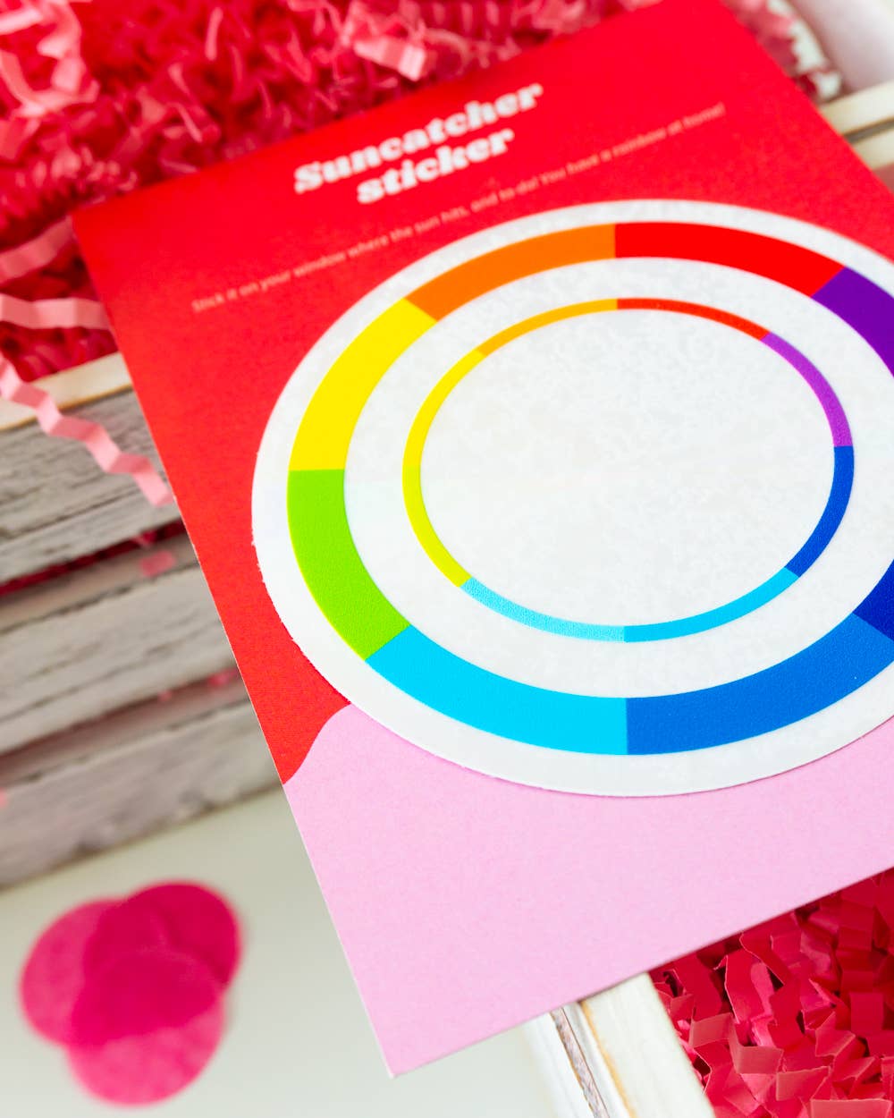 Creative Goodie - Wholesale Sticker - Color wheel suncatcher sticker, Rainbow window decal1