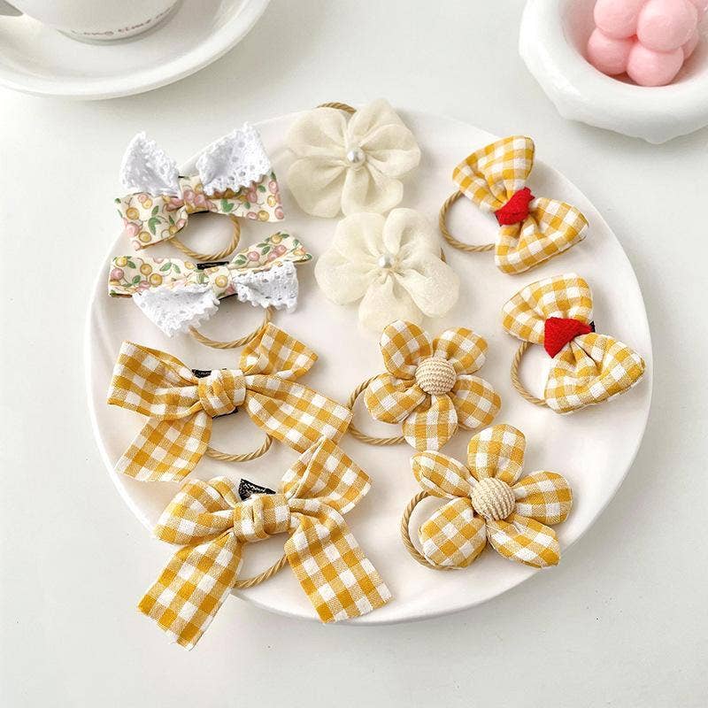 KiddieKickz - Wholesale Hair Bow - Kids - Children's Color Bow Hair Rope High Elasticity0