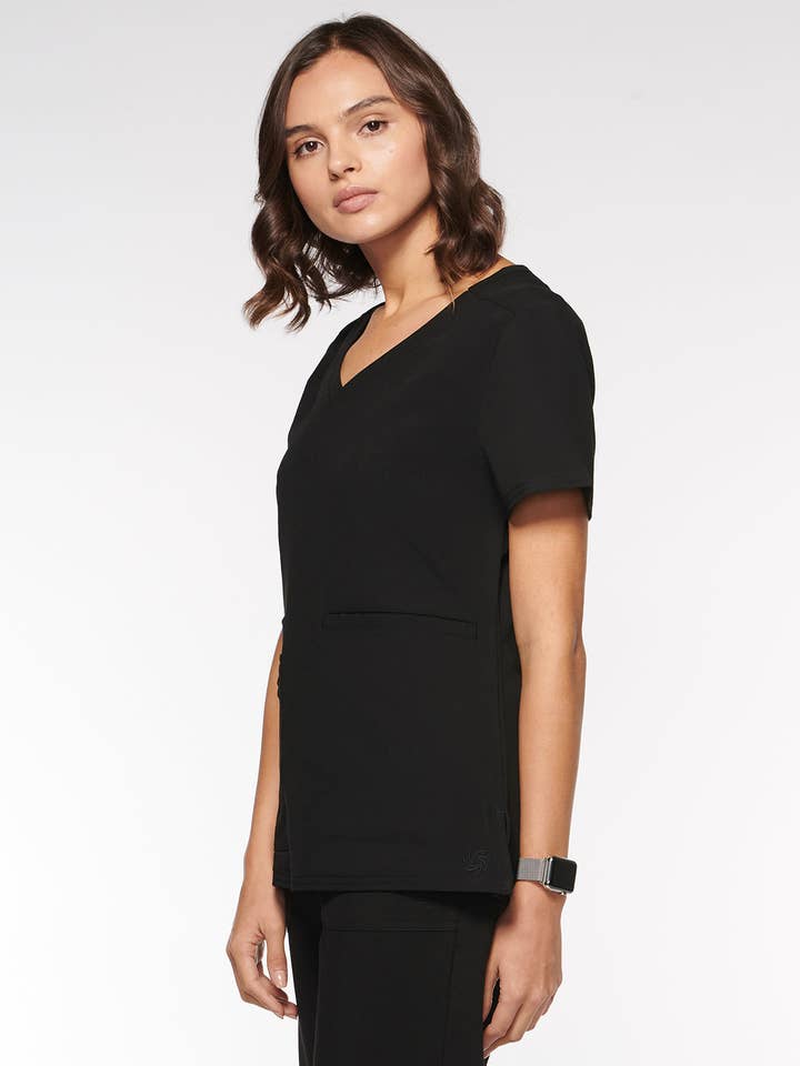 Aura Naturale - Wholesale Uniform voor gezondheidszorg - Dames - Kara Dames Ronde Hals Scrubstop met 4 Zakken (94002)17